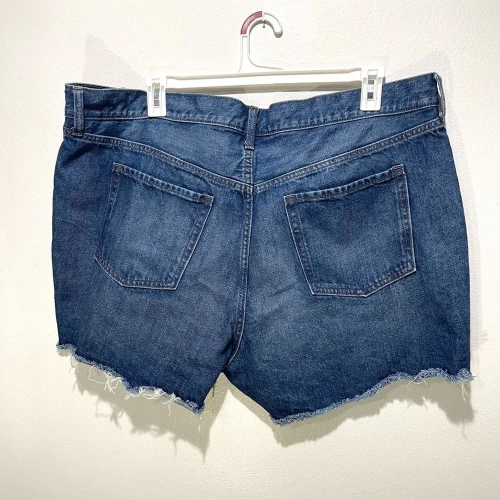 Old Navy denim cropped shorts high rise straight blue summer casual women’s 22